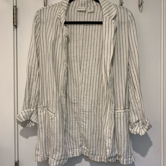 Rachel Zoe Jackets & Blazers - Rachel Zoe Black & White Linen Blazer Sz Medium